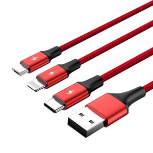 Unitek micro USB/Lightning/USB-C 1.2m červený [C4049RD]