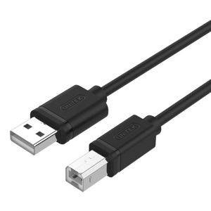 Unitek kabel USB-B 2.0 A(M)-B(M) 2.0m, černý [Y-C4001GBK]