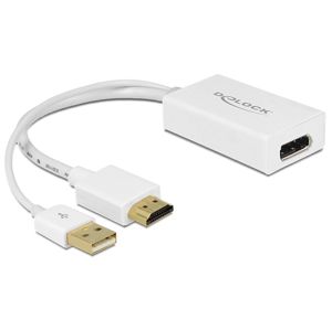 DeLock adaptér HDMI(M) - DisplayPort (F) + USB - 62496