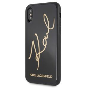 Karl Lagerfeld Hard Case pro iPhone X/XS černý/Signature Glitter