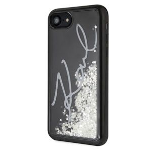 Karl Lagerfeld Hard Case pro iPhone 7/8 černý/Signature - Glow in the dark