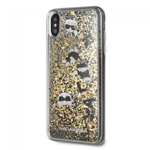Karl Lagerfeld Hard Case pro iPhone XS Max černý-zlatý/Glitter
