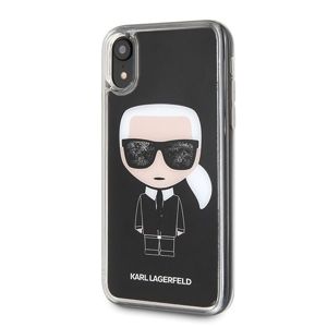 Karl Lagerfeld Hard Case pro iPhone XR černý/Iconic Glitter