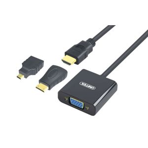 Unitek adaptér micro/mini HDMI - VGA + audio [Y-6355]