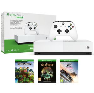 Microsoft Xbox One S 1TB + Minecraft + Sea of Thieves + Forza Horizon 3 (elektronické licence)