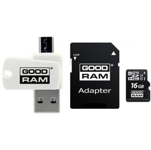 GOODRAM 16GB microSDHC class 10 UHS I + adaptér + čtečka