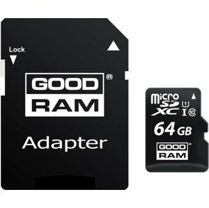 GOODRAM 64GB microSDHC class 10 UHS I + adaptér M1AA-0640R12