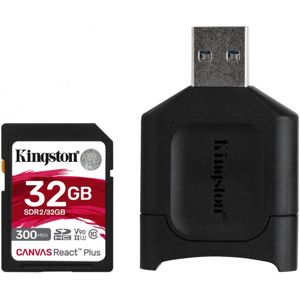 Kingston SDHC Canvas React Plus SDR2 32GB + czytnik SD MobileLite Plus