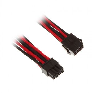 BitFenix 8-Pin EPS12V prodlužovací kabel 45cm opletený - červeno černý [BFA-MSC-8EPS45RKK-RP]
