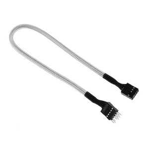 BitFenix prodlužovací kabel audio 30cm - opletený černo-bílý [BFA-MSC-AUD30WK-RP]