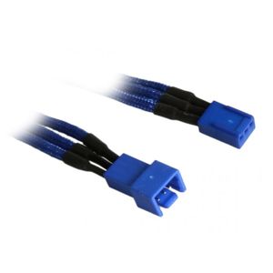 BitFenix 3-Pin prodlužovací kabel 30cm opletený - modrý [BFA-MSC-3F30BB-RP]