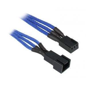 BitFenix 3-Pin prodlužovací kabel 30cm opletený - modro-černý [BFA-MSC-3F30BK-RP]