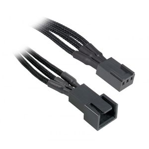BitFenix 3-Pin prodlužovací kabel 60cm opletený - černo-černý [BFA-MSC-3F60KK-RP]