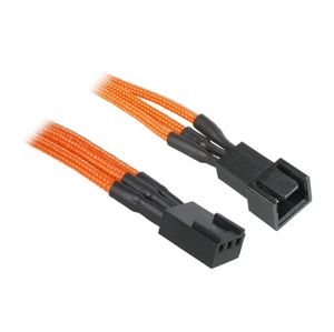 BitFenix 3-Pin prodlužovací kabel 90cm opletený - oranžovo-černý [BFA-MSC-3F90OK-RP]