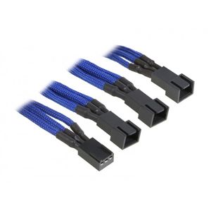 BitFenix 3-Pin na 3x 3-Pin rozbočovač ke chladičům 60cm opletený - modro-černý [BFA-MSC-3F33F60BK-RP]