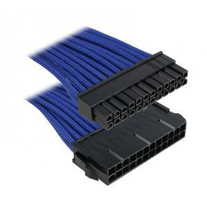 BitFenix 24-Pin ATX prodlužovací kabel 30cm opletený - modro-černý [BFA-MSC-24ATX30BK-RP]