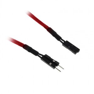 BitFenix 2-Pin I/O prodlužovací kabel 30 cm opletený - červeno-černý [BFA-MSC-2IO30RK-RP]