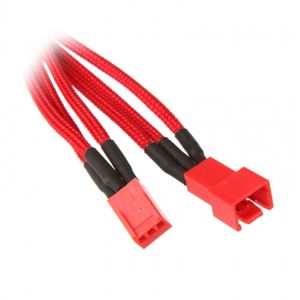 BitFenix 3-Pin prodlužovací kabel 90cm opletený - červený [BFA-MSC-3F90RR-RP]