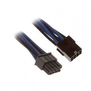 BitFenix 8-Pin PCIe prodlužovací kabel 45cm opletený - modro černý [BFA-MSC-8PEG45BKK-RP]