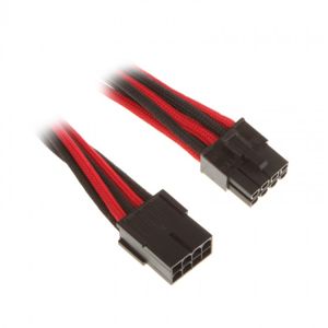 BitFenix 8-Pin PCIe prodlužovací kabel 45cm opletený - červeno černý [BFA-MSC-8PEG45RKK-RP]