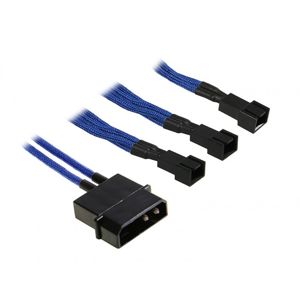 BitFenix adapter Molex do 3x 3-Pin 12V 20cm - modro-černý [BFA-MSC-M33F12VBK-RP]