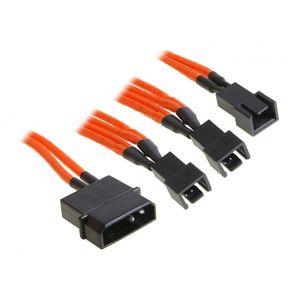 BitFenix adapter Molex do 3x 3-Pin 12V 20cm - oranžovo-černý [BFA-MSC-M33F12VOK-RP]