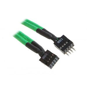 BitFenix prodlužovací kabel USB vnitřní 30cm - opletený zeleno-černý [BFA-MSC-IUSB30GK-RP]