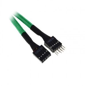 BitFenix prodlužovací kabel audio 30cm - opletený zeleno-černý [BFA-MSC-AUD30GK-RP]