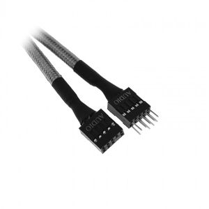 BitFenix prodlužovací kabel audio 30cm - opletený stříbrno-černý [BFA-MSC-AUD30SK-RP]