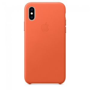 Apple iPhone XS Leather Case oranż
