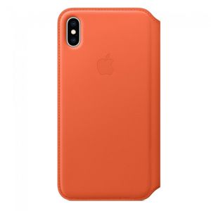 Apple iPhone XS Max Leather Folio oranż