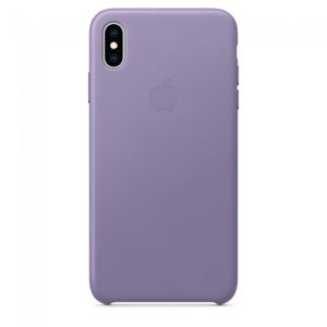 Apple iPhone XS Max Leather Case liliowy
