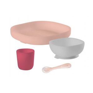 Beaba sada silikonového nádobí pink (913429)