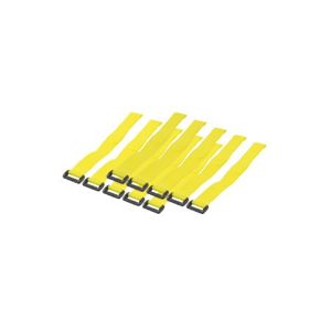 LogiLink organizér kabelů, suchý zip, žlutý KAB0015 10 ks