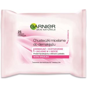 Garnier Skin Naturals odličovací micelární ubrousky 3v1 25ks