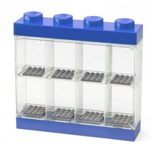 Lego Minifigure Display Case 8 (4 Knob) Bright Blue 40650005