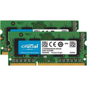 Crucial 16GB [2x8GB 1600MHz DDR3 CL11 1.35V SODIMM] CT2KIT102464BF160B