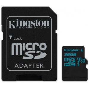 Kingston microSDHC Canvas Go! 32GB UHS-I U3 + SD adaptér [SDCG2/32GB]