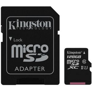 Kingston microSDXC Canvas Select 128GB UHS-I U1 + SD adaptér [SDCS/128GB]