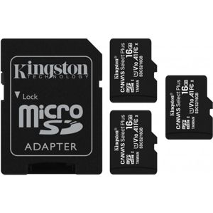 Kingston microSDHC Canvas Select Plus 16GB 100R Class 10 UHS-I 3pak