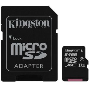 Kingston microSDXC Canvas Select 64GB UHS-I U1 + SD adaptér [SDCS/64GB]