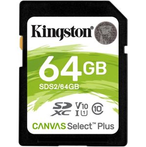 Kingston SDXC Canvas Select Plus 64GB 100R Class 10 UHS-I SDS2/64GB