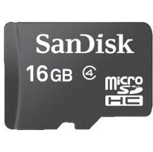 SanDisk microSDHC 16GB Class 4 + SD adaptér [SDSDQB-016G-B35]