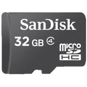 SanDisk microSDHC 32GB Class 4 + SD adaptér [SDSDQB-032G-B35]
