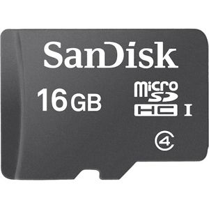 SanDisk microSDHC 16GB Class 4 + SD adaptér [SDSDQM-016G-B35A]