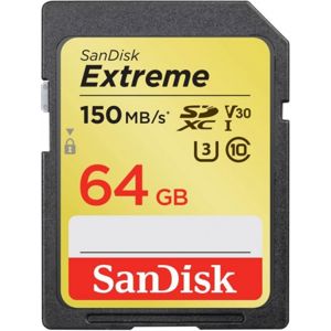 SanDisk Extreme SDXC 64GB Extreme UHS-I U3 V30 150/60 MB/s SDSDXV6-064G-GNCIN