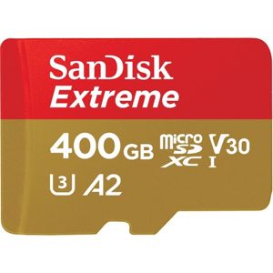 SanDisk microSDXC Extreme 400GB 160/90 MB/s A2 C10 V30 UHS-I U3 Mobile SDSQXA1-400G-GN6MA