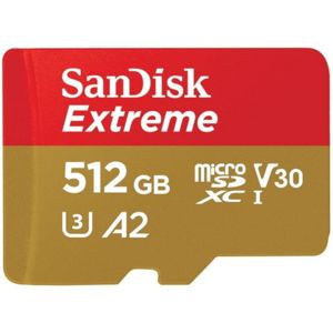 SanDisk microSDXC Extreme 512GB 160/90 MB/s A2 C10 V30 UHS-I U3