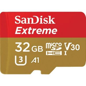 SanDisk Extreme microSDHC 32GB UHS-I U3 V30 + SD adaptér [SDSQXAF-032G-GN6MA]