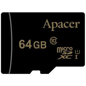 Apacer microSDXC 64GB UHS-I U1 + adaptér [AP64GMCSX10U1-R]